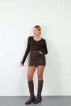 Gabardin Leopar Etek