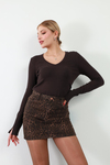 Gabardin Leopar Etek