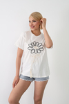 İşleme Çiçek Detay Tshirt