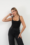 Korse Arkadan Fermuar Detay Crop
