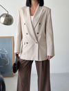 Oversize Blazer Ceket Bej