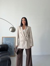 Oversize Blazer Ceket Bej