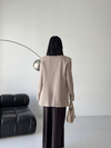 Oversize Blazer Ceket Koyu Bej