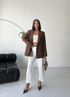 Oversize Blazer Kahverengi Ceket