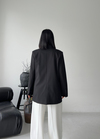 Oversize Kruvaze Blazer Ceket Siyah
