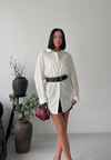 Poplin Oversize Beyaz Gömlek