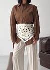 Poplin Oversize Kahverengi Gömlek