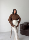 Poplin Oversize Kahverengi Gömlek