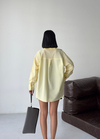 Sarı Çizgili Oversize Gömlek