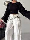 Yarasa Kol Siyah Fit Bluz