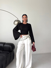 Yarasa Kol Siyah Fit Bluz
