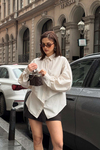 Kadın Bej Oversize Modal Gömlek – Minimal Şıklık MLB178