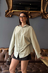 Kadın Haki Oversize Modal Gömlek – Minimal Şıklık MLB178