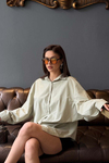 Kadın Haki Oversize Modal Gömlek – Minimal Şıklık MLB178