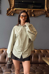 Kadın Haki Oversize Modal Gömlek – Minimal Şıklık MLB178