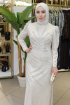 3181 ROBE DE SOIRÉE AVEC COUVERTURE EN PIERRES PRÉCIEUSES