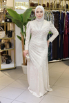 3181 ROBE DE SOIRÉE AVEC COUVERTURE EN PIERRES PRÉCIEUSES