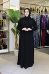 3316 ROBE DE CODE AVEC DÉTAILS EN MOUSSELINE DE SOIE