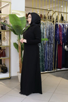 3316 ROBE DE CODE AVEC DÉTAILS EN MOUSSELINE DE SOIE