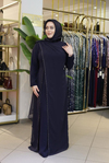 3316 ROBE DE CODE AVEC DÉTAILS EN MOUSSELINE DE SOIE