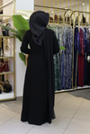3316 ROBE DE CODE AVEC DÉTAILS EN MOUSSELINE DE SOIE