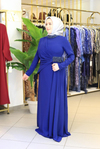 5205 ROBE À COL COUDU ET POIS