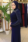 7201 CODE ROBE DE SOIRÉE À MOTIFS DE PIERRES
