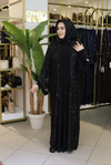 ASALET TAŞ İŞLEMELİ ABAYA TAKIM 649 KOD