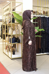 ASALET TAŞ İŞLEMELİ ABAYA TAKIM 649 KOD