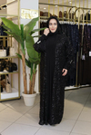 ASALET TAŞ İŞLEMELİ ABAYA TAKIM 649 KOD
