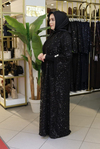 ASALET TAŞ İŞLEMELİ ABAYA TAKIM 649 KOD
