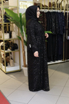 ASALET TAŞ İŞLEMELİ ABAYA TAKIM 649 KOD