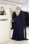 BEL İŞLEMELİ ŞİFON ABİYE ELBİSE 0067 KOD