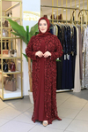 BEY701 KOD TAŞLI ABAYA TAKIM