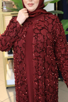 BEY701 KOD TAŞLI ABAYA TAKIM