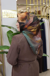 ÇİÇEK DESEN ARMİNE SAF İPEK EŞARP 9603/31 KOD