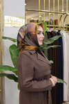 ÇİÇEK DESEN ARMİNE SAF İPEK EŞARP 9603/31 KOD