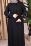 2521 CODE SEASHELL STONE EMBROIDERED ABAYA