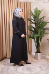 2521 CODE SEASHELL STONE EMBROIDERED ABAYA