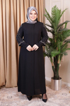 2521 CODE SEASHELL STONE EMBROIDERED ABAYA