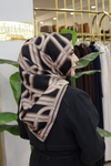 GEOMETRİK DESEN ARMİNE SAF İPEK EŞARP 9614/08 KOD