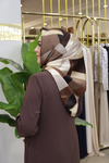 GEOMETRİK DESEN ARMİNE SAF İPEK EŞARP 9633/50 KOD