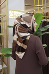 GEOMETRİK DESEN ARMİNE SAF İPEK EŞARP 9633/50 KOD