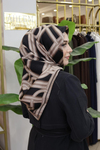 GEOMETRİK DESEN ARMİNE SAF İPEK EŞARP 9614/08 KOD