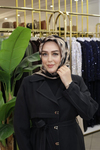 GEOMETRİK DESEN ARMİNE SAF İPEK EŞARP 9614/08 KOD