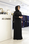 3185 KOD KENDİNDEN PUL DETAYLI ELBİSE