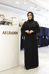 3185 KOD KENDİNDEN PUL DETAYLI ELBİSE