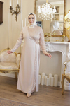 KOLU TAŞLI ŞERİT ELBİSE 3345 KOD