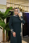 3503 CODE CRYSTAL STONE STAR EMBROIDERED DRESS