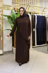 ÖNÜ TAŞLI ŞİFON ELBİSE 2660 KOD